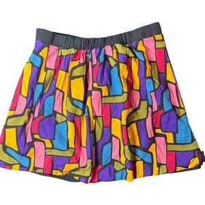 mark. Colorful Geometric Cotton Skirt Size Small